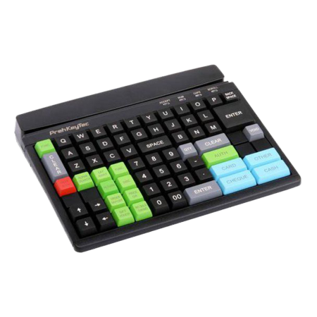 Программируемая клавиатура PREH MСI 84 клавиатура пыле- водонепроницаемая, 84 клавиши, с ридером на 1,2,3 дорожки; черная, USB